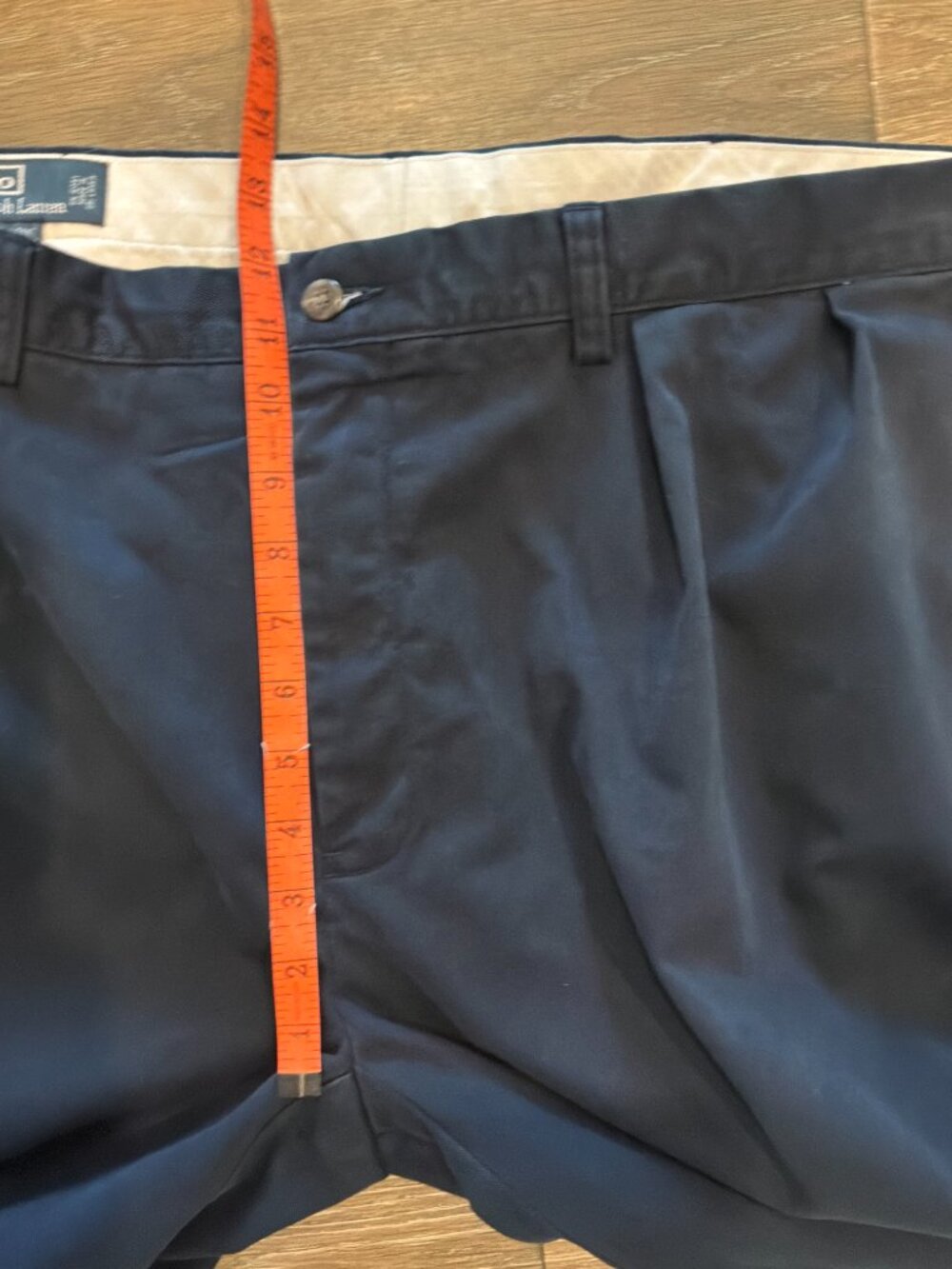 Polo Ralph Lauren Men's Ethan Pants Navy pleated 100% cotton. size 40/32 - Picture 3 of 9